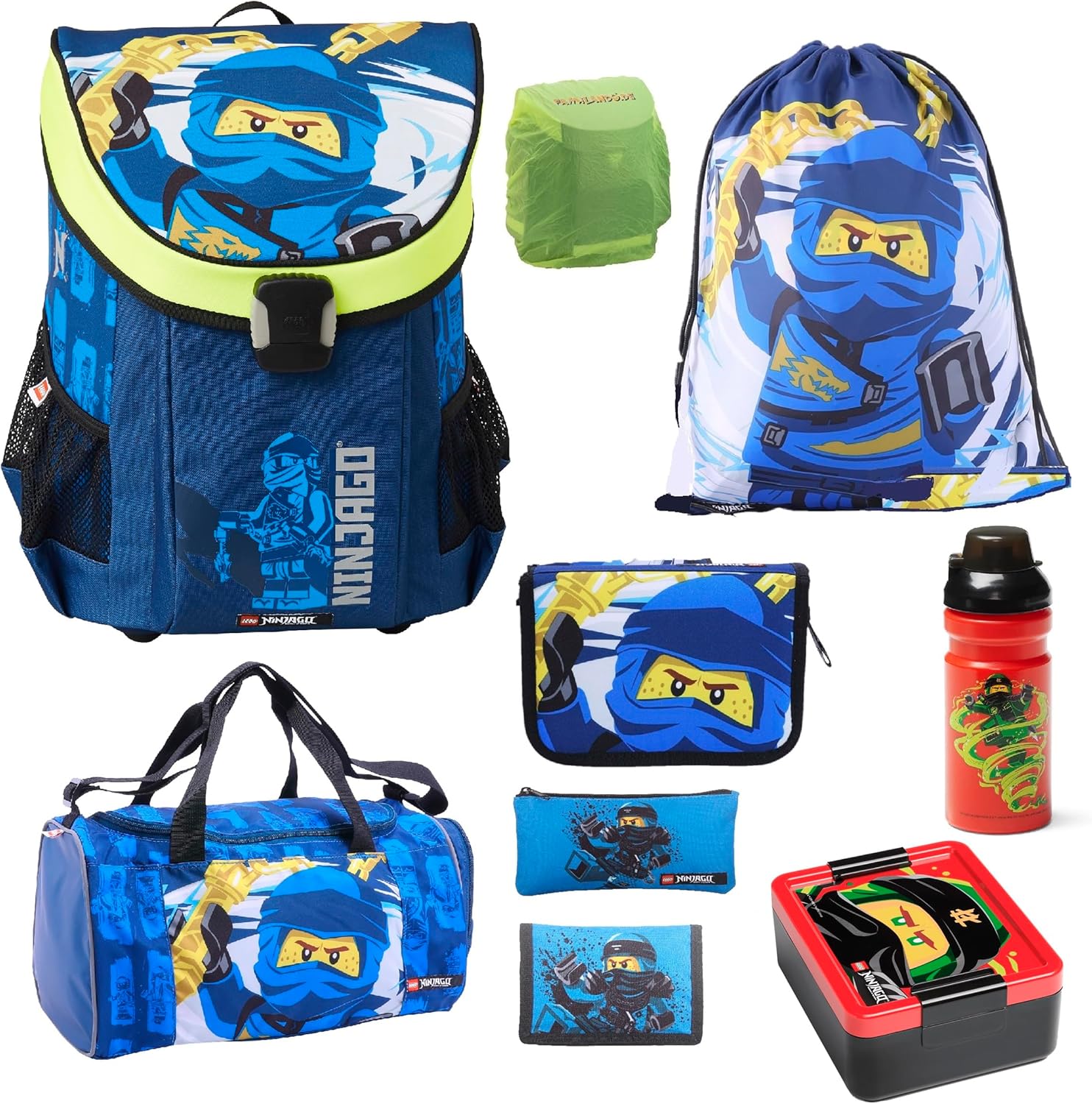 Familando Ninjago Easy Blue, blue, 9-piece set with sports bag