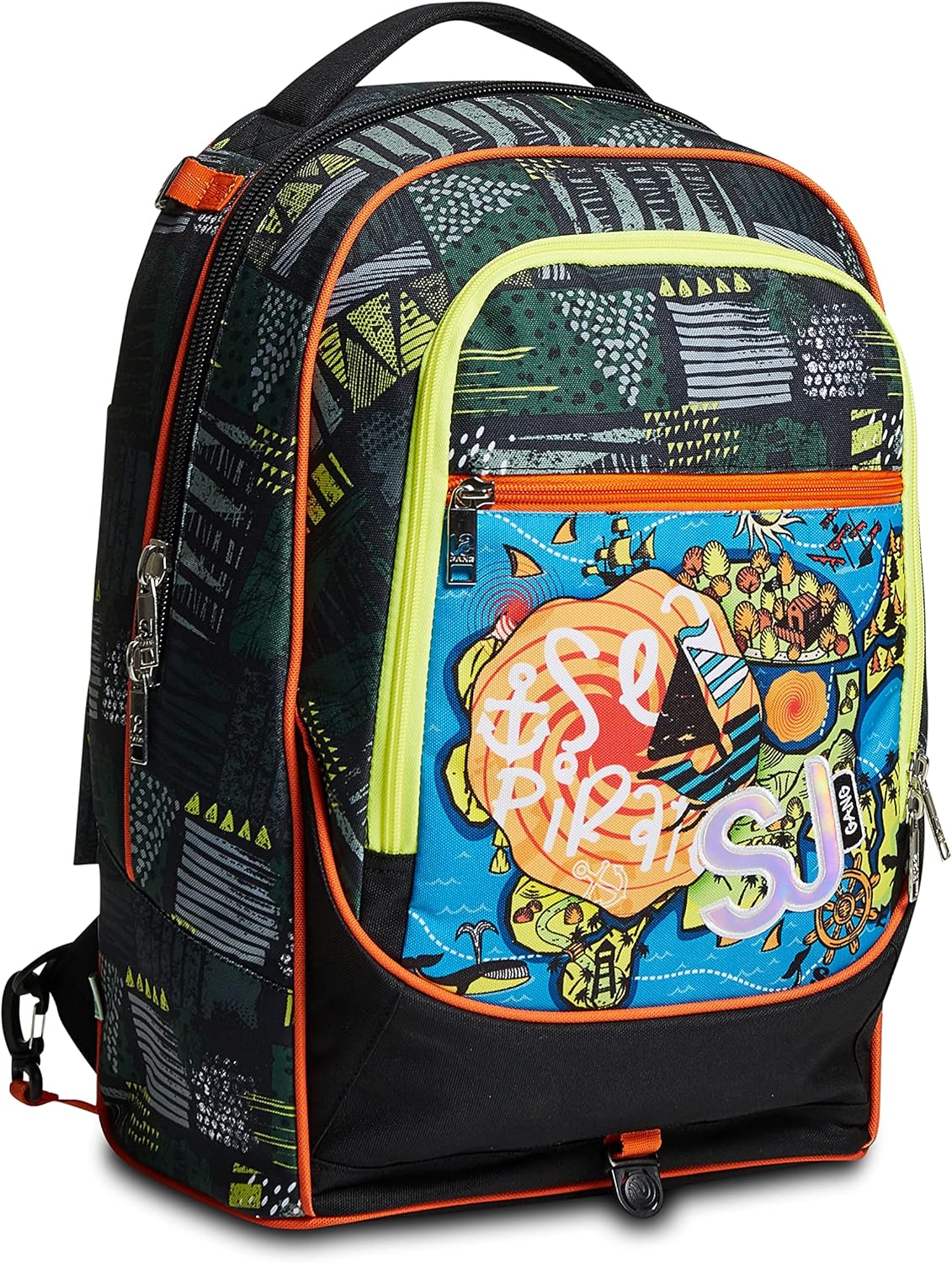 SJ Trolley Backpack 3 in 1 School Bag with Wheels Removable Backpack from 1st Grade for School, High School, Travel & Leisure, Girls & Boys, orange, Casual – Bild 8