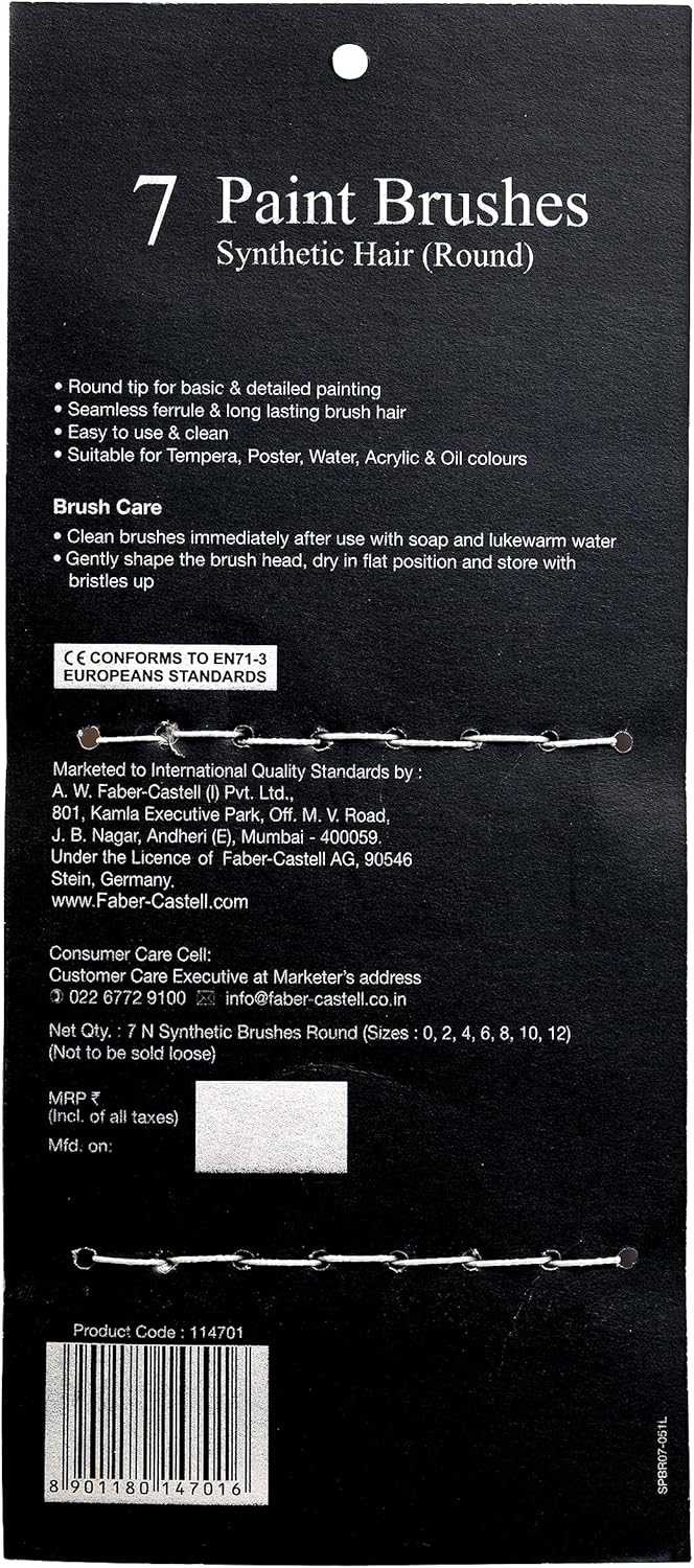 Faber Castell Synthetic Hair Brushes - Set of 7 – Bild 3