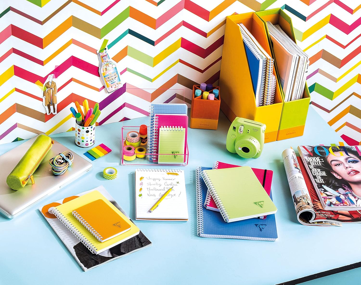 Clairefontaine 328535C Spiral Notebook, Linicolour 11 x 17 cm, 100 Pages, Squared, Polypropylene Cover, Random Colour – Bild 3