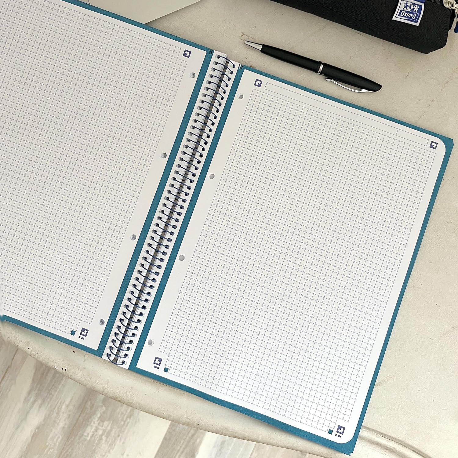 Oxford 368566 - Blue microperforated notepad A4 size 80 sheets 5X5 grid – Bild 3