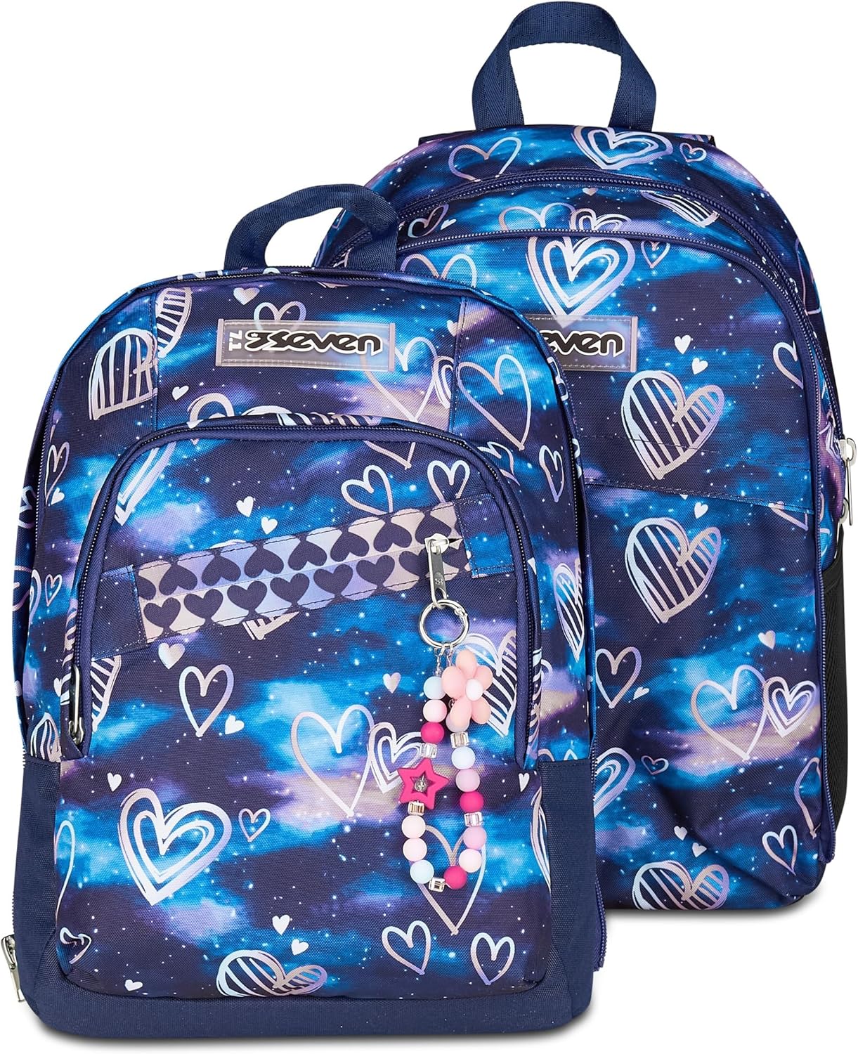 Seven Dual Detach School Backpack for School, Leisure, Spacious School Bag for Teenagers, Girls, Boys, Padded School Bag, with Laptop Compartment and Water Bottle Pocket, Multicoloured – Bild 2