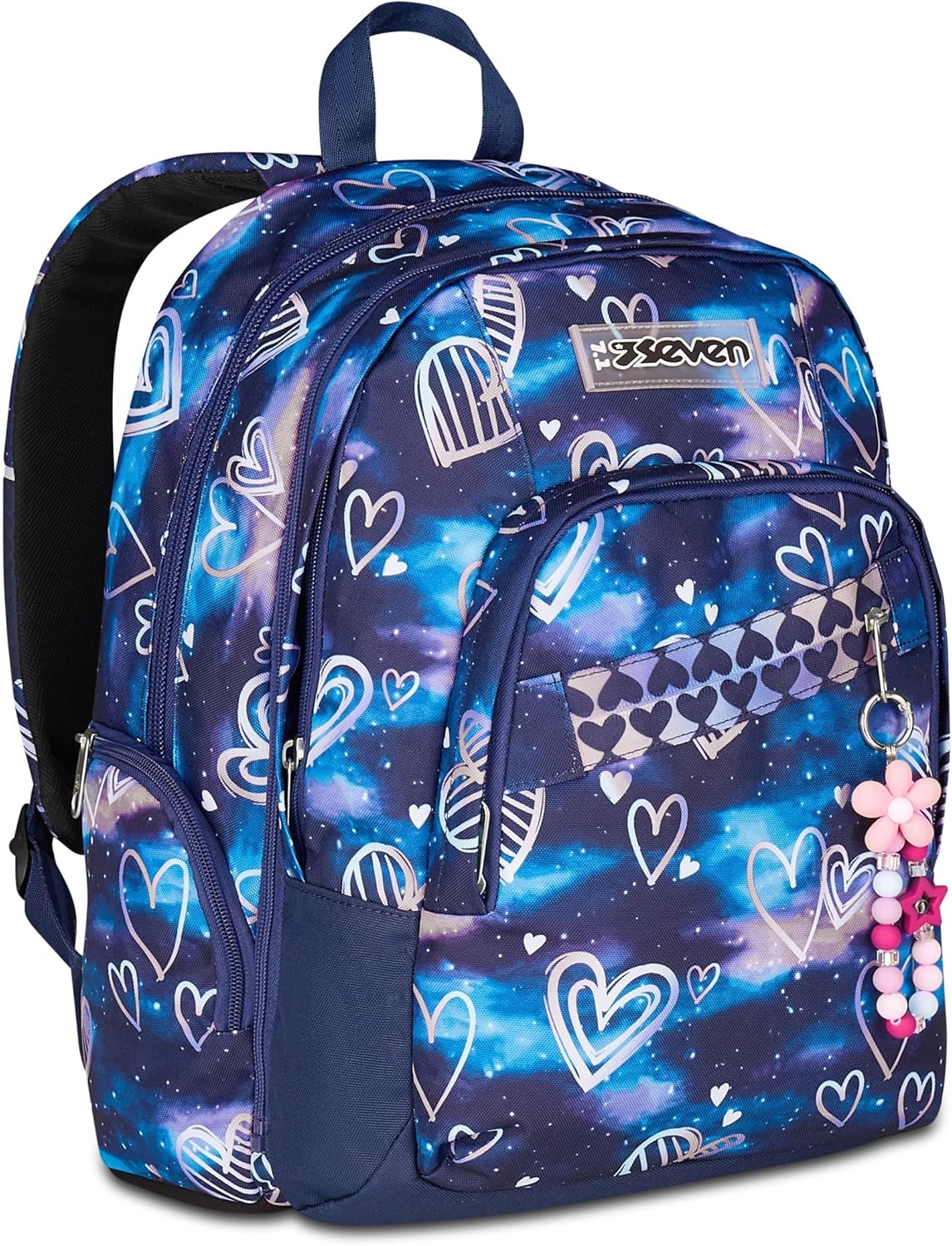 Seven Dual Detach School Backpack for School, Leisure, Spacious School Bag for Teenagers, Girls, Boys, Padded School Bag, with Laptop Compartment and Water Bottle Pocket, Multicoloured – Bild 3