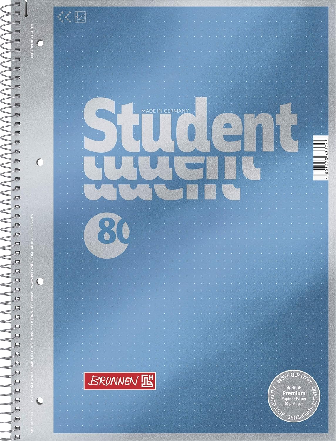 BRUNNEN DOT•TORE Special Edition Notepad Dot• Tore Dotted A4, 80 Sheets Dotted 90 g/m², Pack of 5