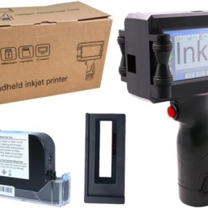 Hand-Tintenstrahldrucker für Datums-, Chargen- und Logo-Druck – 4,3-Zoll-Touchscreen, 31 m/min Geschwindigkeit, 2–12,7 mm Höhe, schnell trocknende Tintenpatrone auf Ölbasis, tragbarer Büro- und