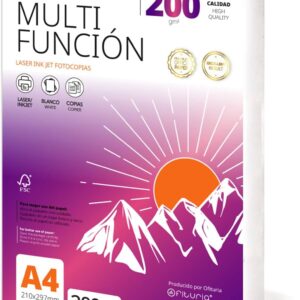 Ofituria A4 200 gsm 200 Sheets Multipurpose Paper for Laser Inkjet Printers, Copier, Office Supplies, School Supplies, Pack of 200 Sheets, 200 g