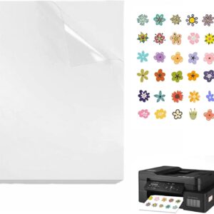 10 Sheets Printable Adhesive Film, Transparent, Sticker Paper for Self-Printing, A4, Printable Printing, Self-Adhesive Film, Film Labels, Vinyl Sticker Paper for Inkjet Printers