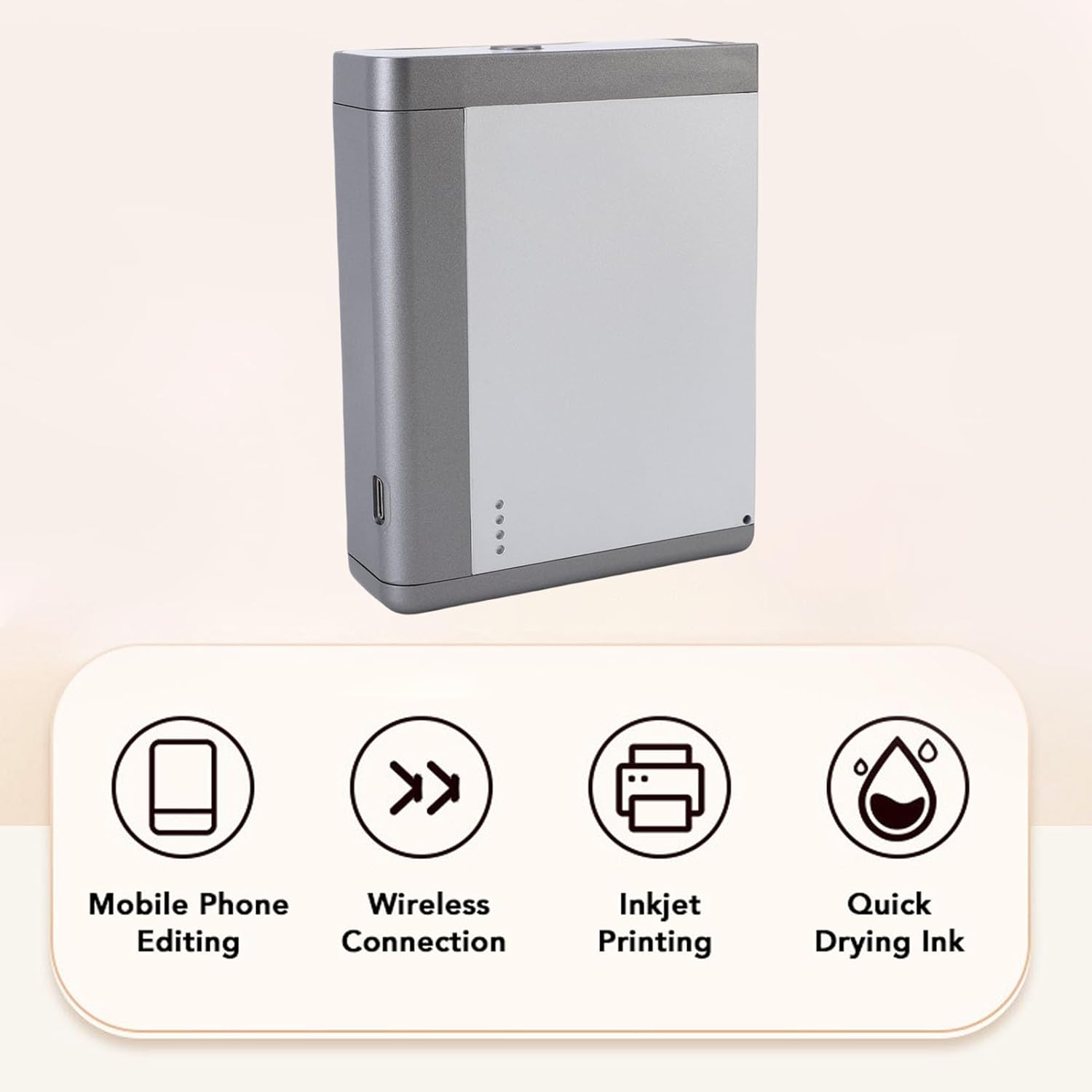 Fafeicy Intelligent Portable Inkjet Printer, Connection for Phone with Quick Drying Waterproof Ink, Supports iOS and Multiple Printing Materials – Bild 8