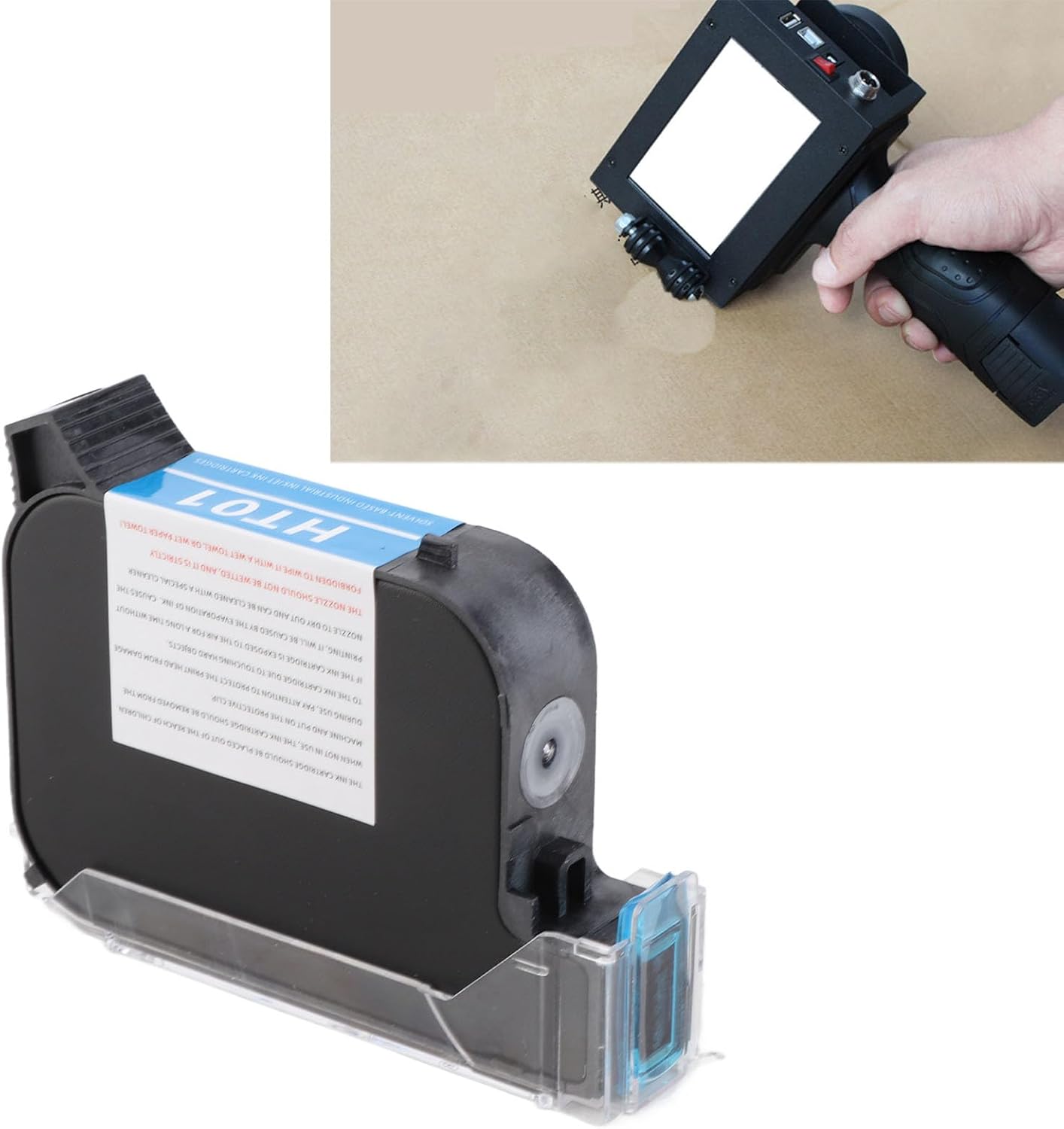 ciciglow 42ml Handheld Drucker Tinte Patronen -Rapid -Trocknungs -Tintenstrahldrucker -Patrone Ersatz 12,7 Mm Universal für SC12 SC12T CP12 CP12W SC12KJ mit ABS -Material für (Black) – Bild 6