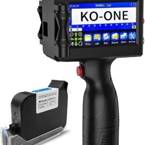 Handheld-Tintenstrahldrucker - Tragbarer Handheld-Drucker Mit 4,3-Zoll-Touchscreen, Druckhöhe: 2-12,7 Mm, Geeignet Für Barcodes, Text, Logos, Qr-Codes, Chargennummern (Unterstützt 28 Sprachen).