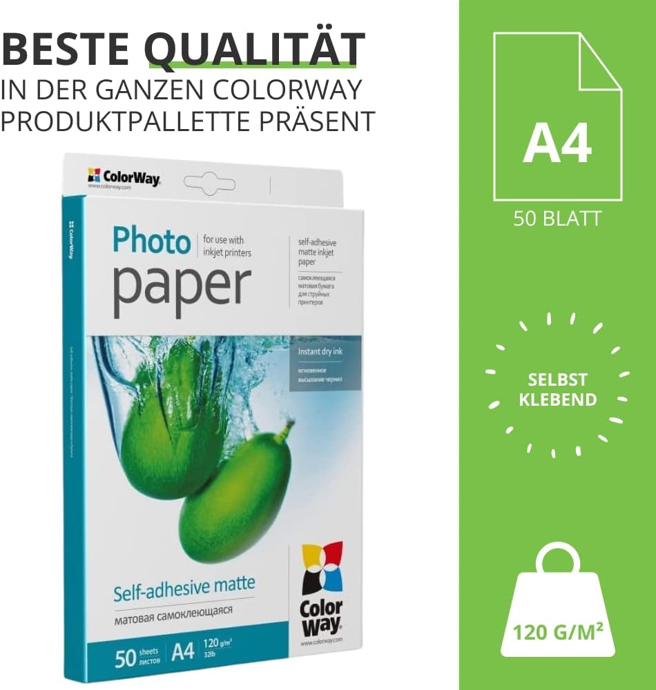 Colorway PMS1208050 A4 Matte Self Adhesive Photo Paper – Bild 5