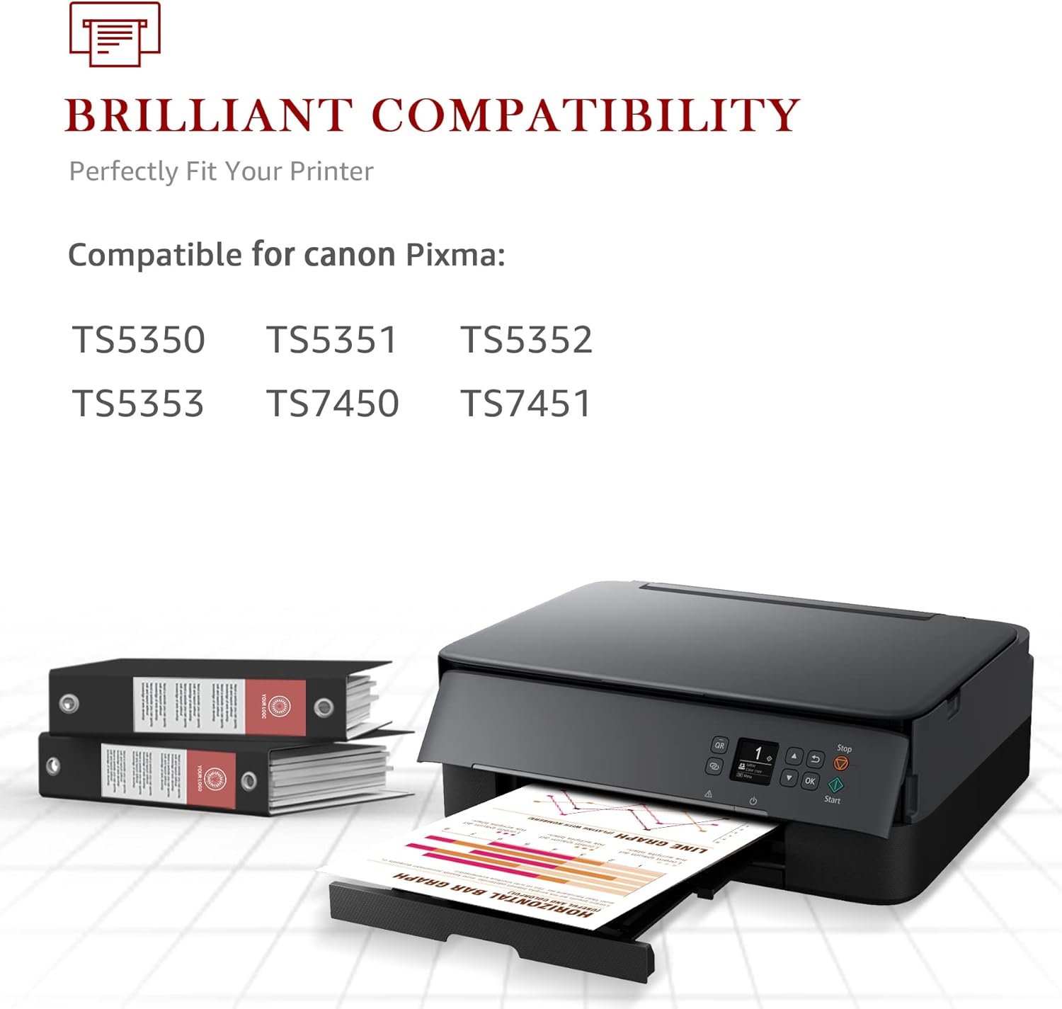 Toner Kingdom Ink Cartridges PG-560XL CL-561XL Printer Cartridges Multipack Compatible with Canon 560 561 Cartridges for Canon TS5350 Ink TS5351 TS7450 TS7451 TS5352 TS5353 Tray (1 Black, 1Tri-Colour) – Bild 2