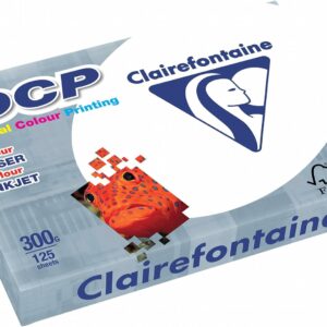 DCP Clairefontaine Ream of Paper 125 Sheets 300 g A4 Size 210 x 297 mm FSC-Certified White