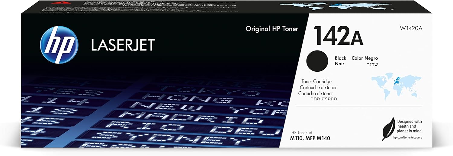 HP 142A Black Original LaserJet Toner Cartridge LaserJet M110we, M110w, MFP M140we and MFP M140w