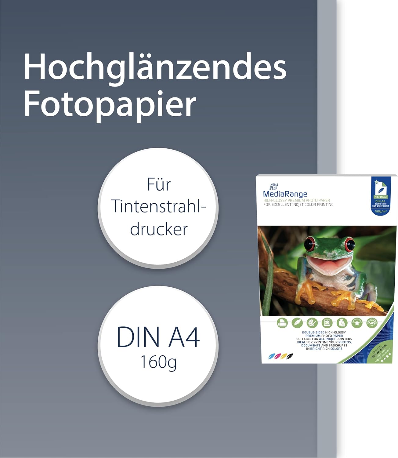 MediaRange MRINK108 A4, 160 g/m² 50 Sheets Glossy Photo Paper – Bild 2