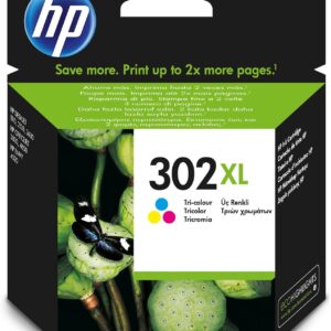 HP 302XL (F6U67AE) Original High Yield Ink Cartridge for HP DeskJet 1110, 213x, 363x, HP Envy 452x, HP OfficeJet 383x, 465x, 52x, Cyan/Magenta/Yellow