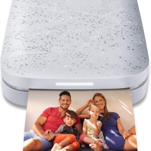 HP Sprocket Mobile Photo Printer (Print without ink, Bluetooth, 5 x 7.6 cm prints) luna pearl