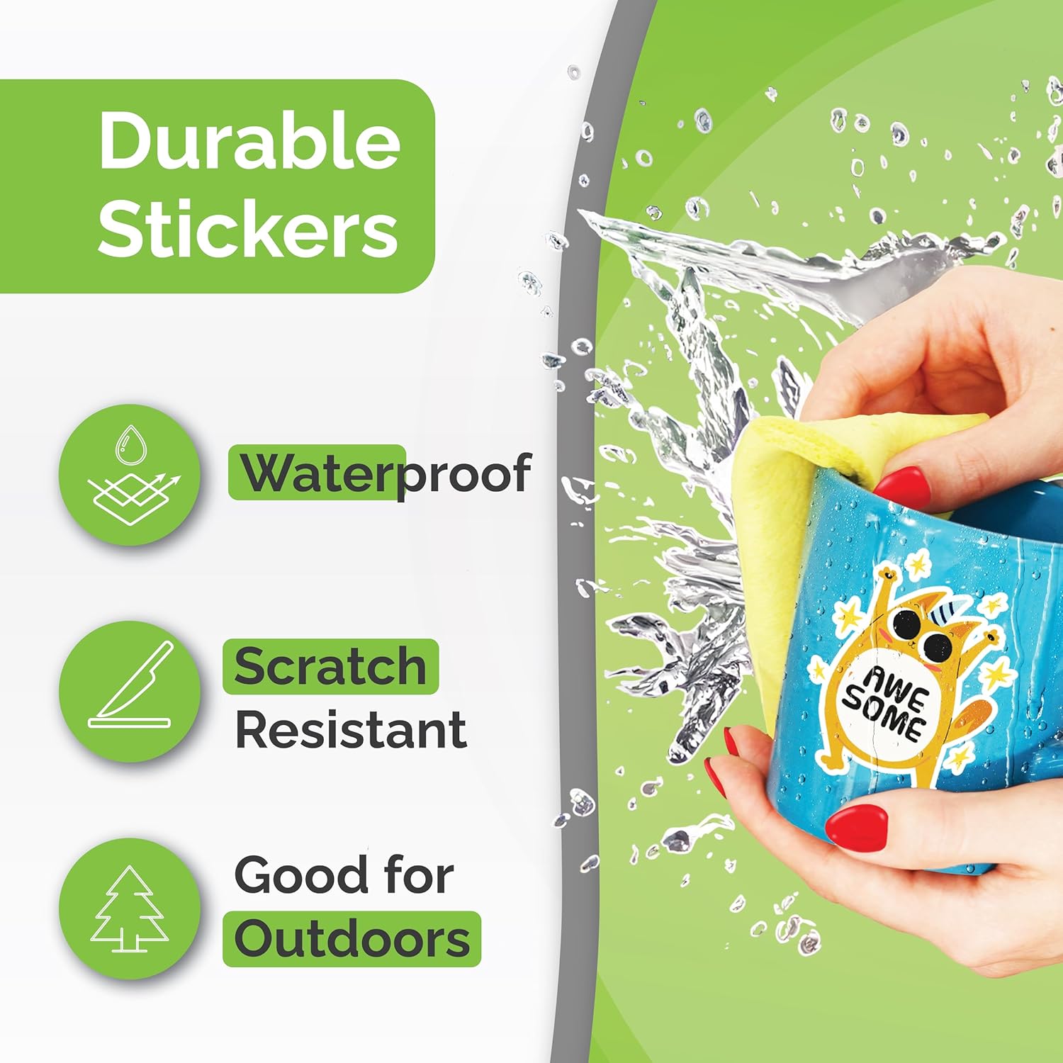 High Quality Printable Vinyl Sticker Paper - 34 Sheets - A4 - Matte - Waterproof - Laser and Inkjet Compatible Vinyl Sticker Paper - Cricut Compatible – Bild 3