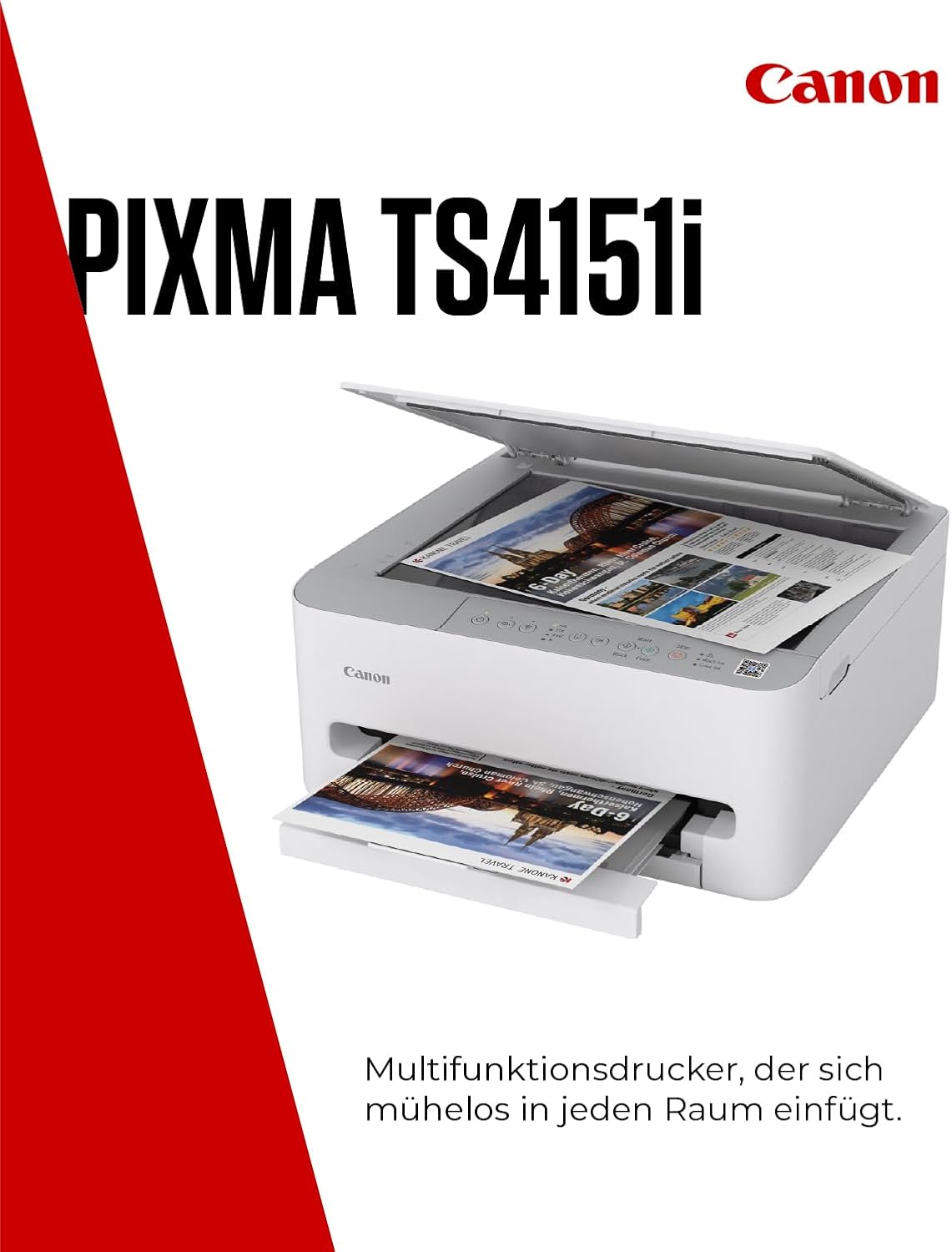 Canon PIXMA TS4151I Wi-Fi Multifunction Printer with Paper Cassette and Front Operation & Duplex Printing | Wireless Printing from Smartphone Made Easy PIXMA Print Plan Compatible – Bild 2