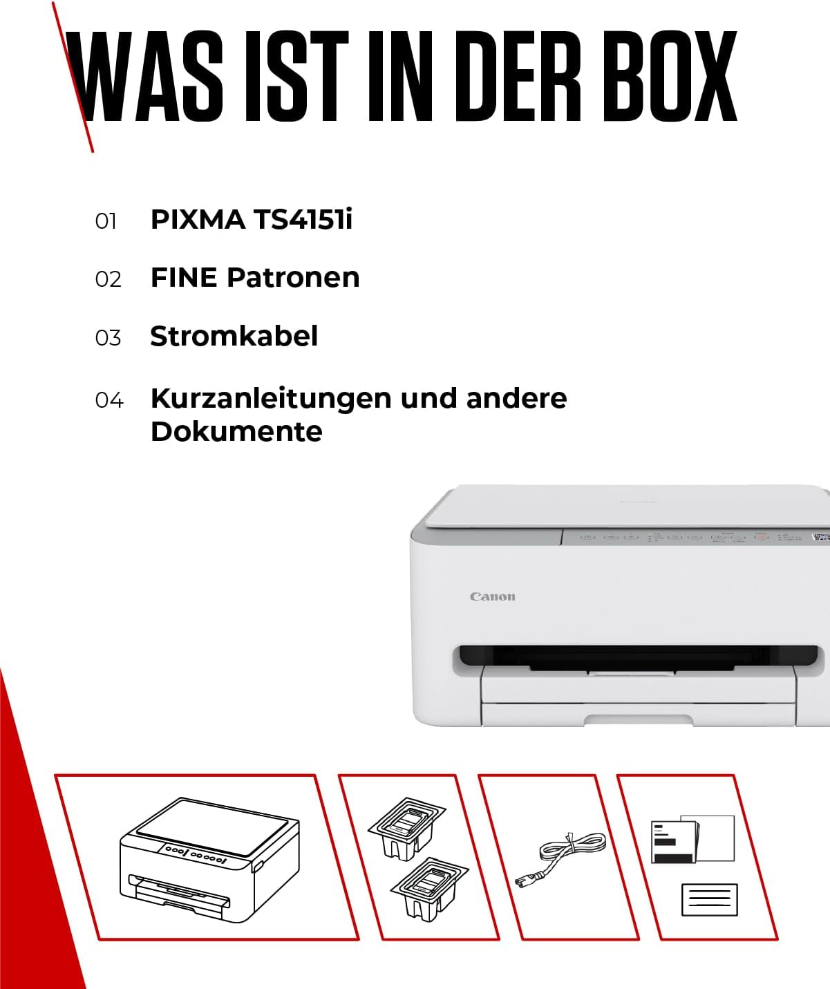 Canon PIXMA TS4151I Wi-Fi Multifunction Printer with Paper Cassette and Front Operation & Duplex Printing | Wireless Printing from Smartphone Made Easy PIXMA Print Plan Compatible – Bild 7