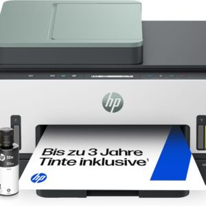 HP Smart Tank 7307 3-in-1 Multifunction Printer (WLAN, Duplex, ADF) – 3 Year Ink Included, 3 Year Warranty, Large Ink Tank, High Yield, High Quality Printing