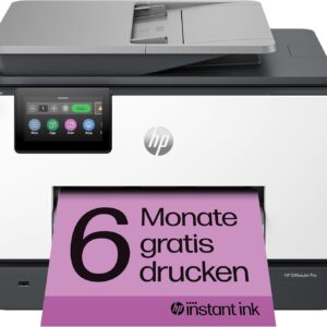 HP OfficeJet Pro 9132e Multifunction Printer, 3 Months Free Printing with HP Instant Ink Included, HP+, Printer, Scanner, Copier, Fax, Wi-Fi, LAN, Duplex, Airprint, Grey/White