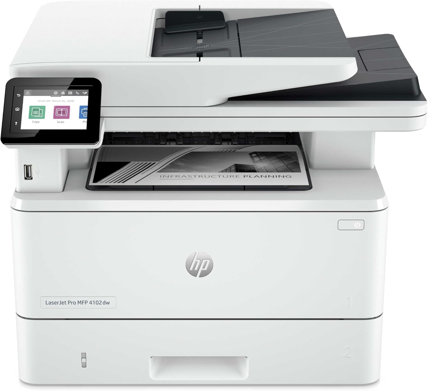 HP LaserJet Pro MFP 4102dw Multifunction Laser Printer, Wi-Fi, Automatic Double-Sided Printing, High Print Speed, Up to 80,000 Pages per Month, Wolf Pro Security