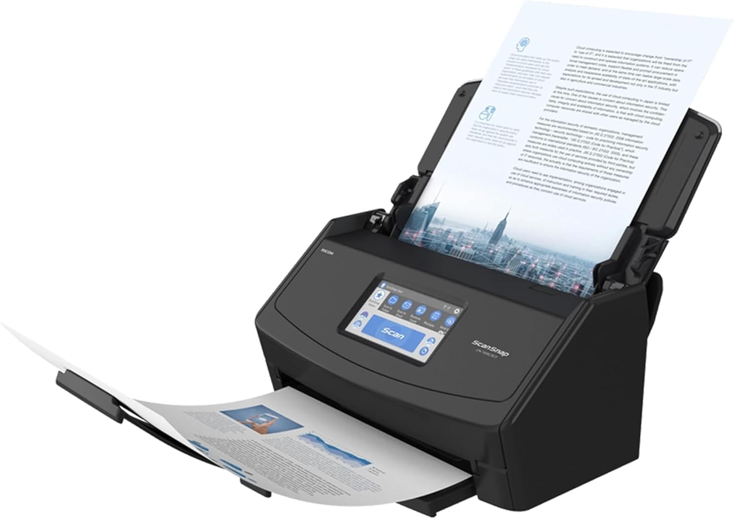 ScanSnap iX1600 Professional Office Scanner A4 - High Performance Duplex Document Scanner with 50-Sheet ADF, 40ppm, Touchscreen, Wi-Fi & Cloud Connection, USB 3.2, Black – Bild 8