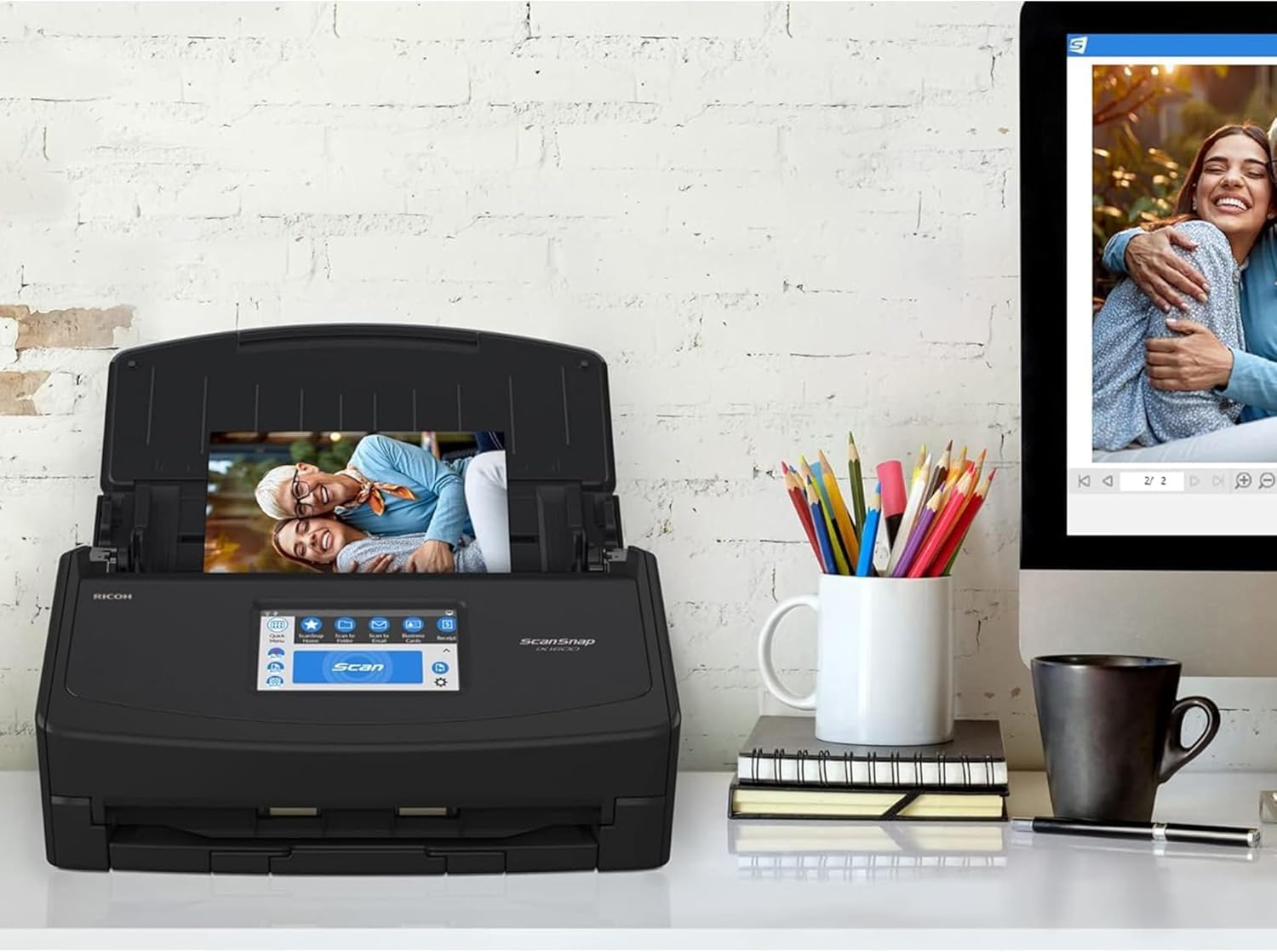 ScanSnap iX1600 Professional Office Scanner A4 - High Performance Duplex Document Scanner with 50-Sheet ADF, 40ppm, Touchscreen, Wi-Fi & Cloud Connection, USB 3.2, Black – Bild 5