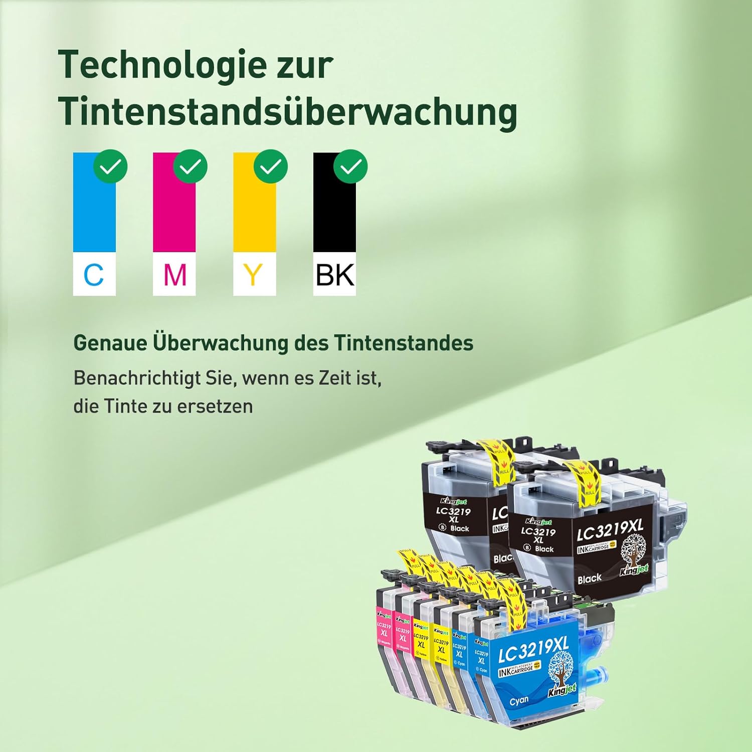 KINGJET LC3219XL LC3219 Printer Cartridges Compatible with Brother LC3219XL LC3217 3219XL, for Brother MFC-J5330DW Cartridges for Brother MFC-J5335DW MFC-J5730DW MFC-J6930DW MFC-J5930DW J6530DW – Bild 4