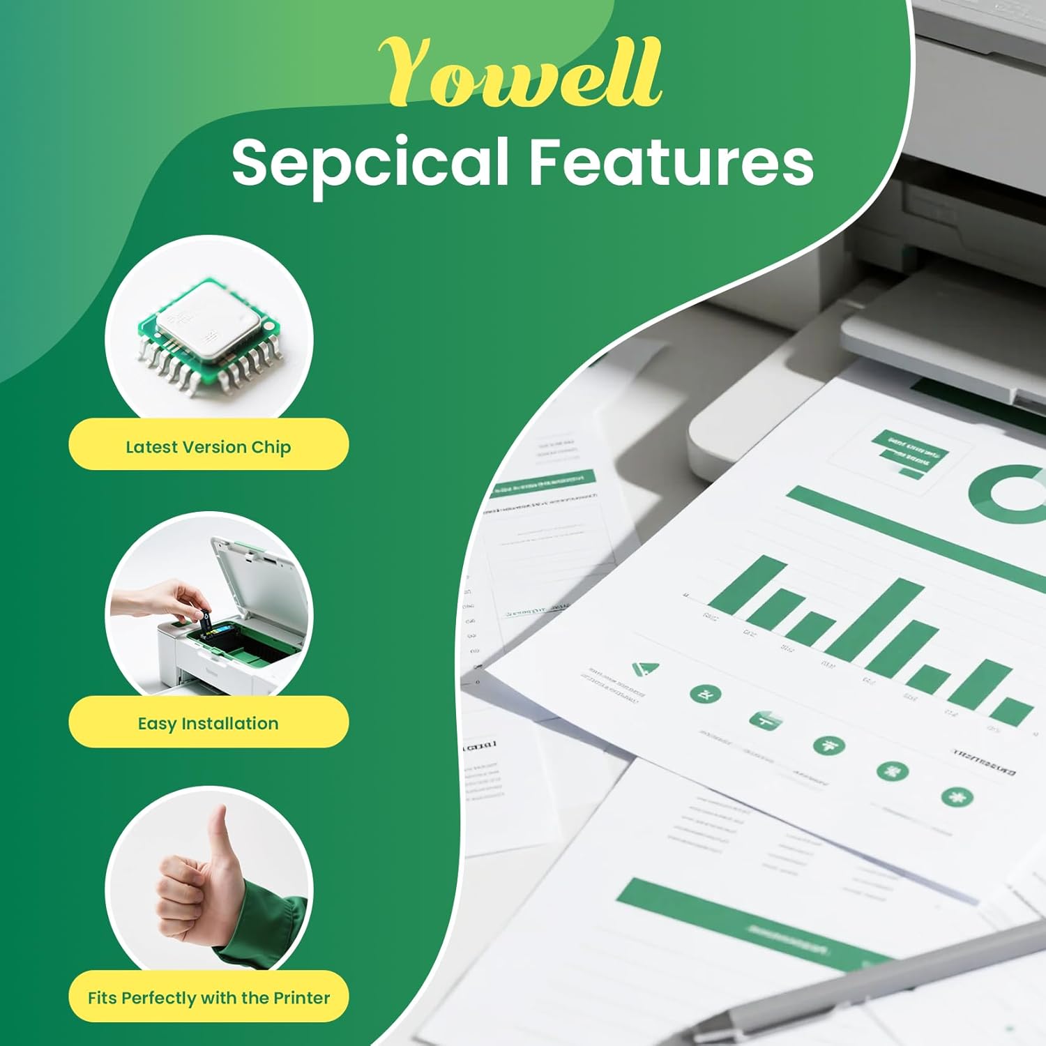 Yowell 604XL Colour Cartridges Compatible with 604XL Cyan Mangenta Yellow for Expression Home XP-3200 XP-3205 XP-4200 XP-4205 XP-2200 XP-2205, Workforce WF-2910 WF-2930 WF-2950 – Bild 4
