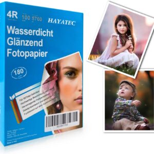 Photo paper, 10 x 15 glossy inkjet printer, photo cards instant dry, waterproof, bright white., 100 sheets