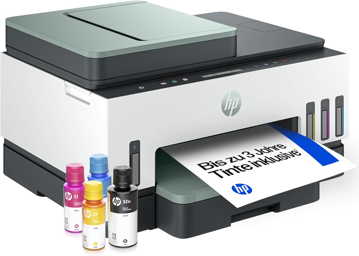 HP Smart Tank 7307 3-in-1 Multifunction Printer (WLAN, Duplex, ADF) - 3 Year Ink Included, 3 Year Warranty, Large Ink Tank, High Yield, High Quality Printing – Bild 4