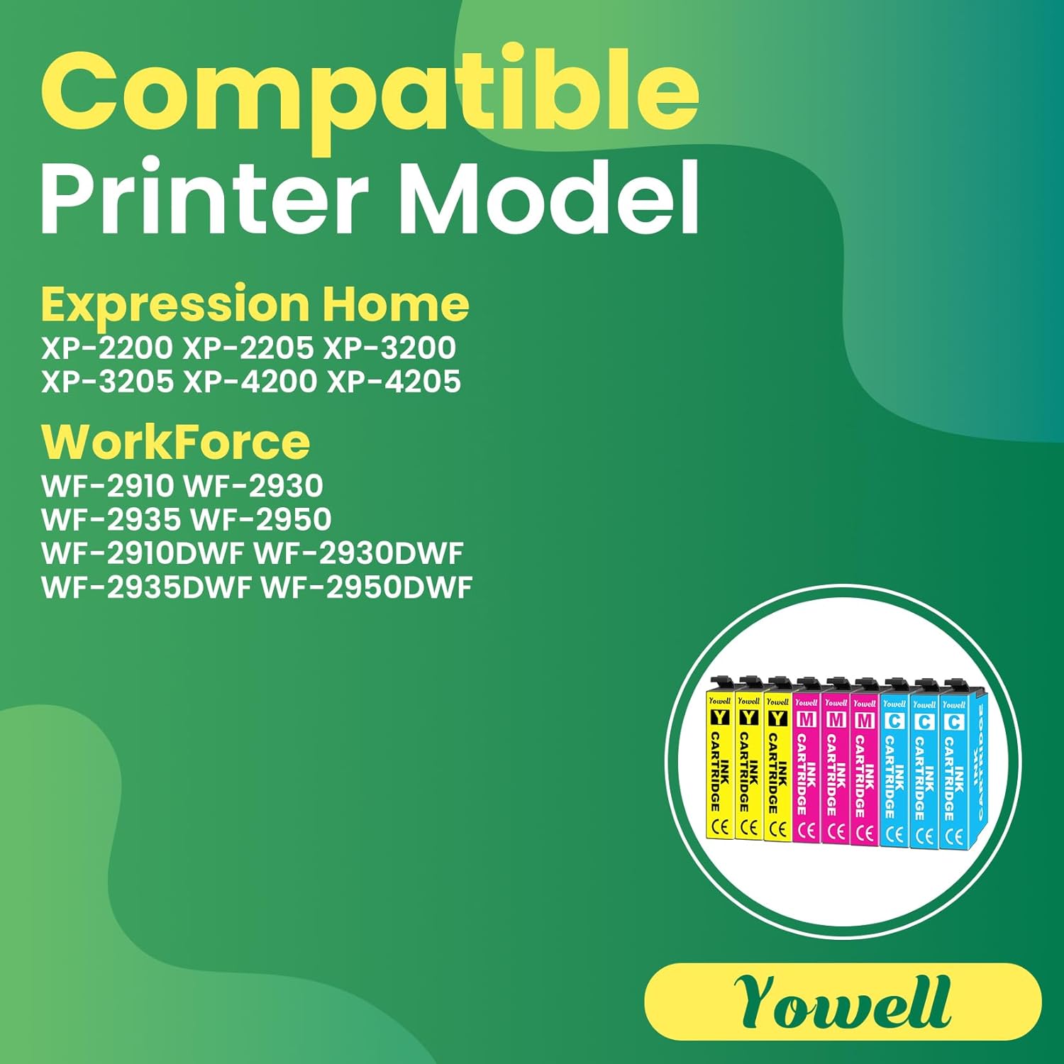 Yowell 604XL Colour Cartridges Compatible with 604XL Cyan Mangenta Yellow for Expression Home XP-3200 XP-3205 XP-4200 XP-4205 XP-2200 XP-2205, Workforce WF-2910 WF-2930 WF-2950 – Bild 2