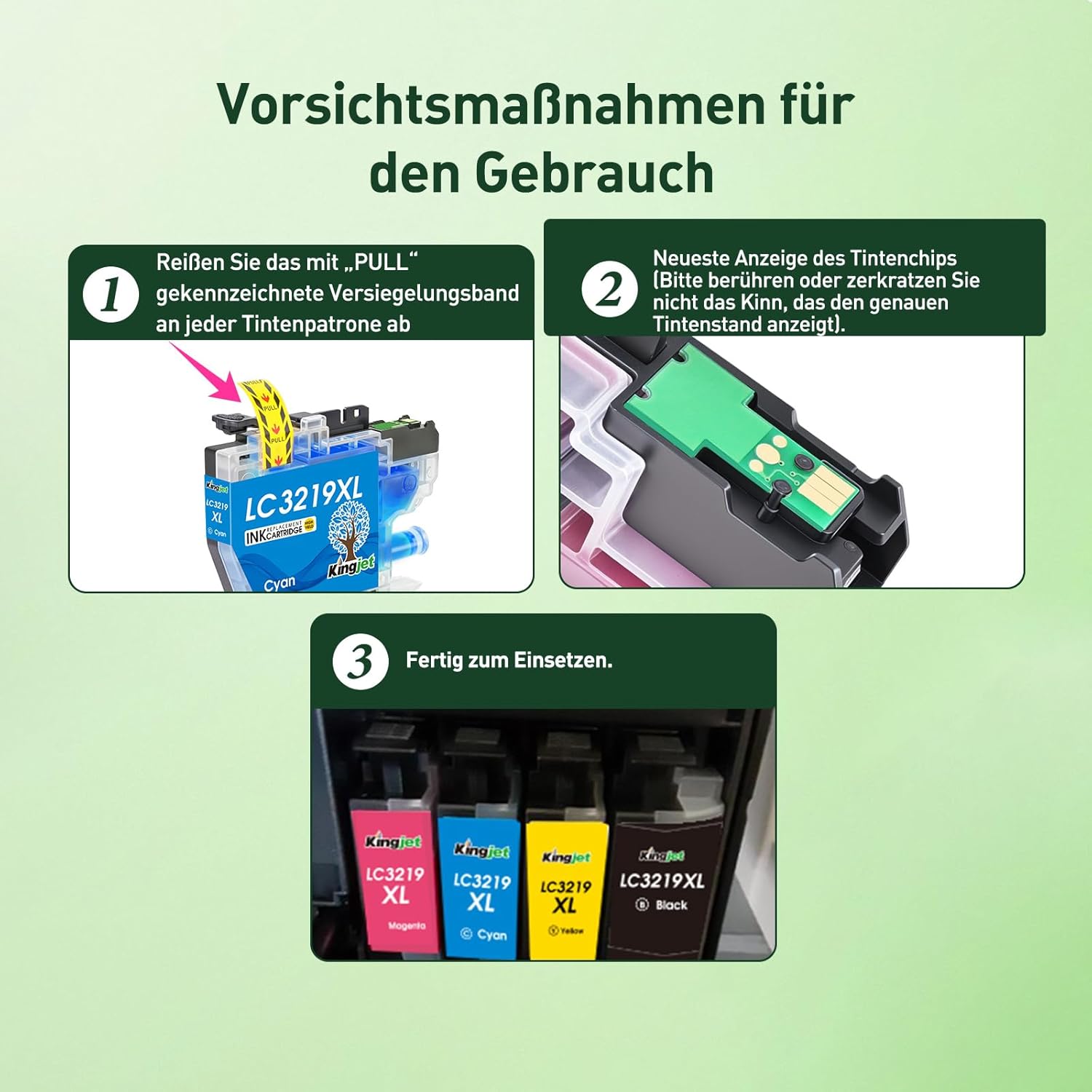 KINGJET LC3219XL LC3219 Printer Cartridges Compatible with Brother LC3219XL LC3217 3219XL, for Brother MFC-J5330DW Cartridges for Brother MFC-J5335DW MFC-J5730DW MFC-J6930DW MFC-J5930DW J6530DW – Bild 6