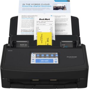 ScanSnap iX1600 Professional Office Scanner A4 – High Performance Duplex Document Scanner with 50-Sheet ADF, 40ppm, Touchscreen, Wi-Fi & Cloud Connection, USB 3.2, Black