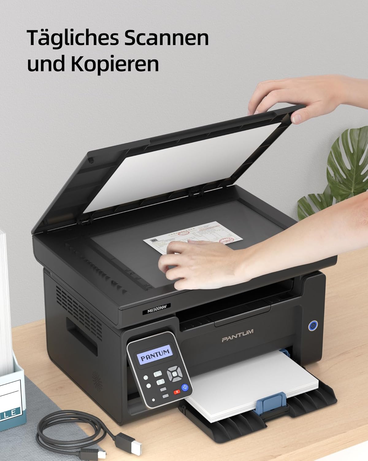 PANTUM M6500NW Multifunction Laser Printer with Scanner and Copier, Printer Wi-Fi, Black / White, Airprint, A4, 22 ppm – Bild 4