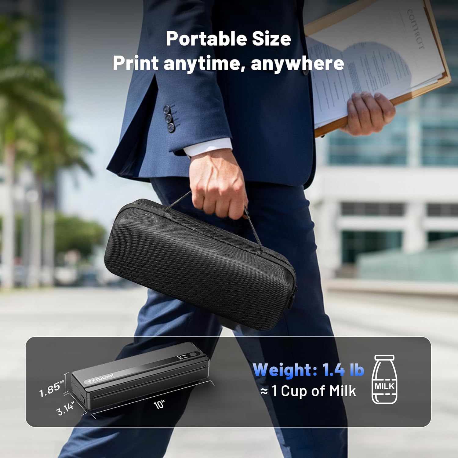 Portable Wireless Thermal Printer for Travel, Mobile Printer without Ink with 2600 mAh, Supports 8.5 x 11 Inch Letter & A4 Paper, Bluetooth, Ideal for Truckers, Students and Home Office – Bild 7