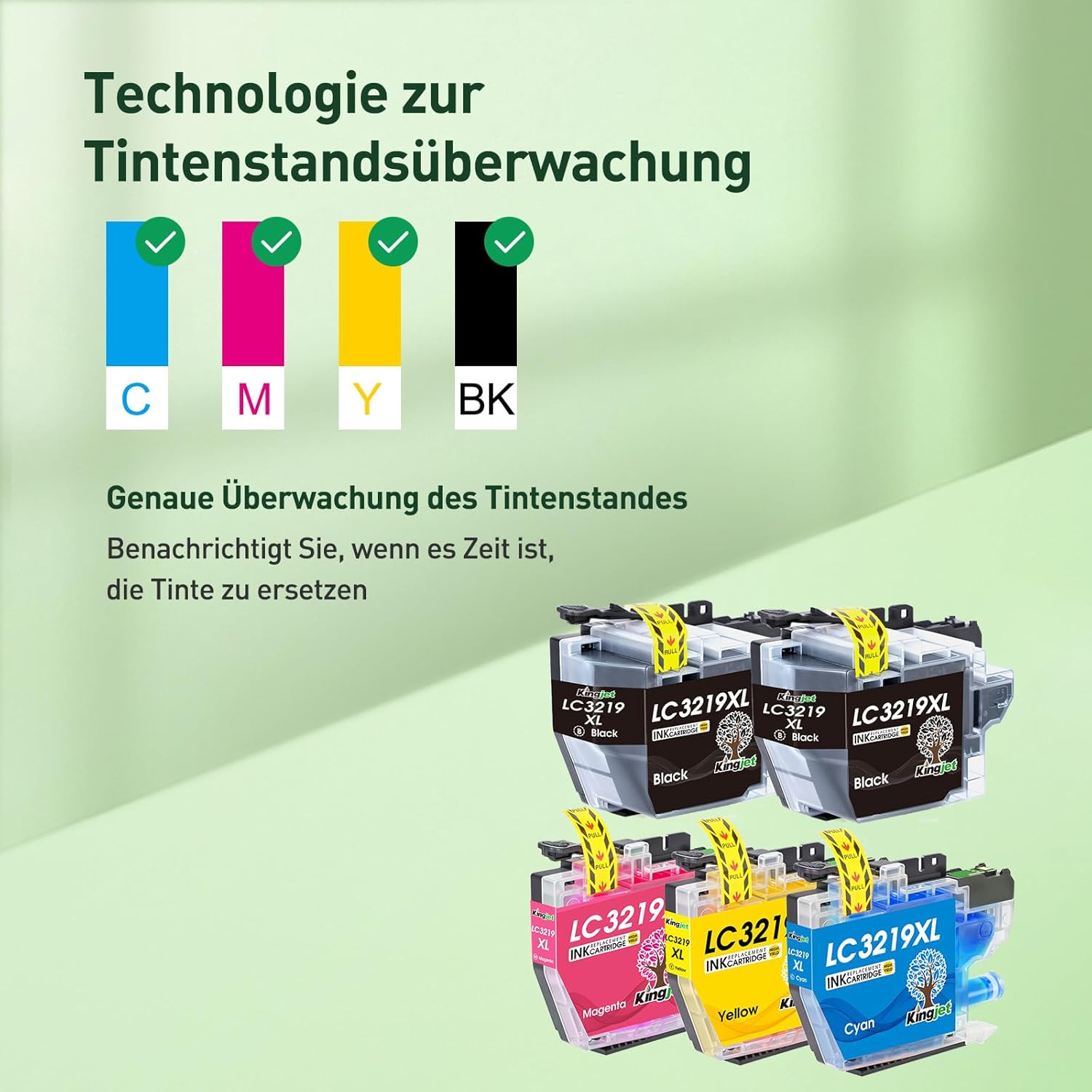 Kingjet LC3219XL Compatible Brother LC3219XL LC3219 Ink Cartridges for Brother MFC-J5330DW MFC-J5335DW MFC-J5730DW MFC-J5930DW MFC-J6530DW MFC-J6930DW MFC-J6935DW ( 2Black, Cyan, Magenta, Yellow ) – Bild 4