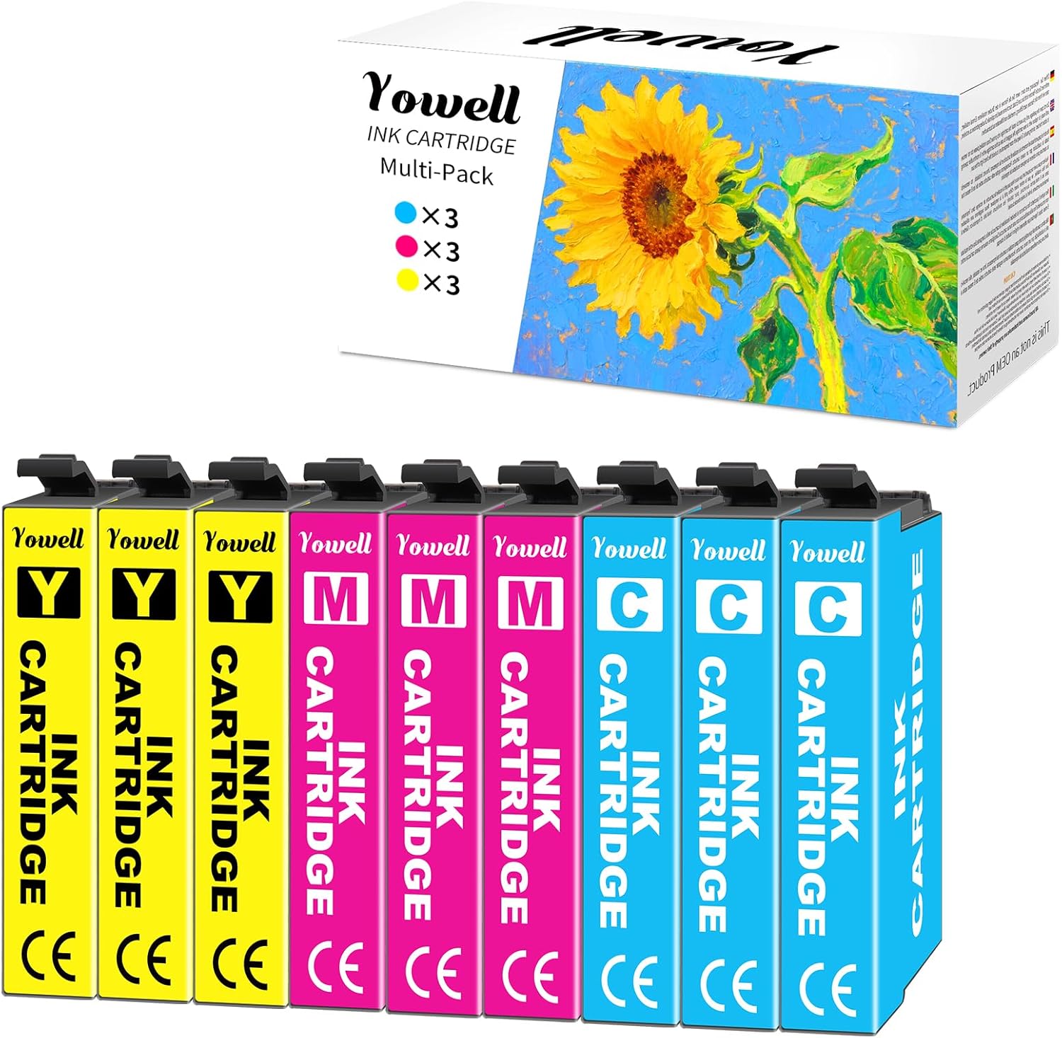 Yowell 604XL Colour Cartridges Compatible with 604XL Cyan Mangenta Yellow for Expression Home XP-3200 XP-3205 XP-4200 XP-4205 XP-2200 XP-2205, Workforce WF-2910 WF-2930 WF-2950