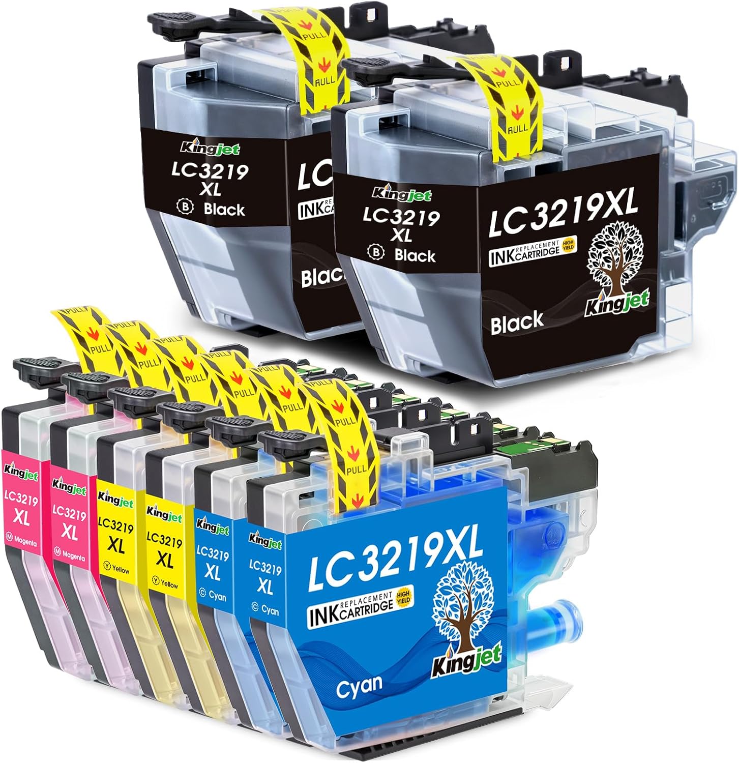 KINGJET LC3219XL LC3219 Printer Cartridges Compatible with Brother LC3219XL LC3217 3219XL, for Brother MFC-J5330DW Cartridges for Brother MFC-J5335DW MFC-J5730DW MFC-J6930DW MFC-J5930DW J6530DW