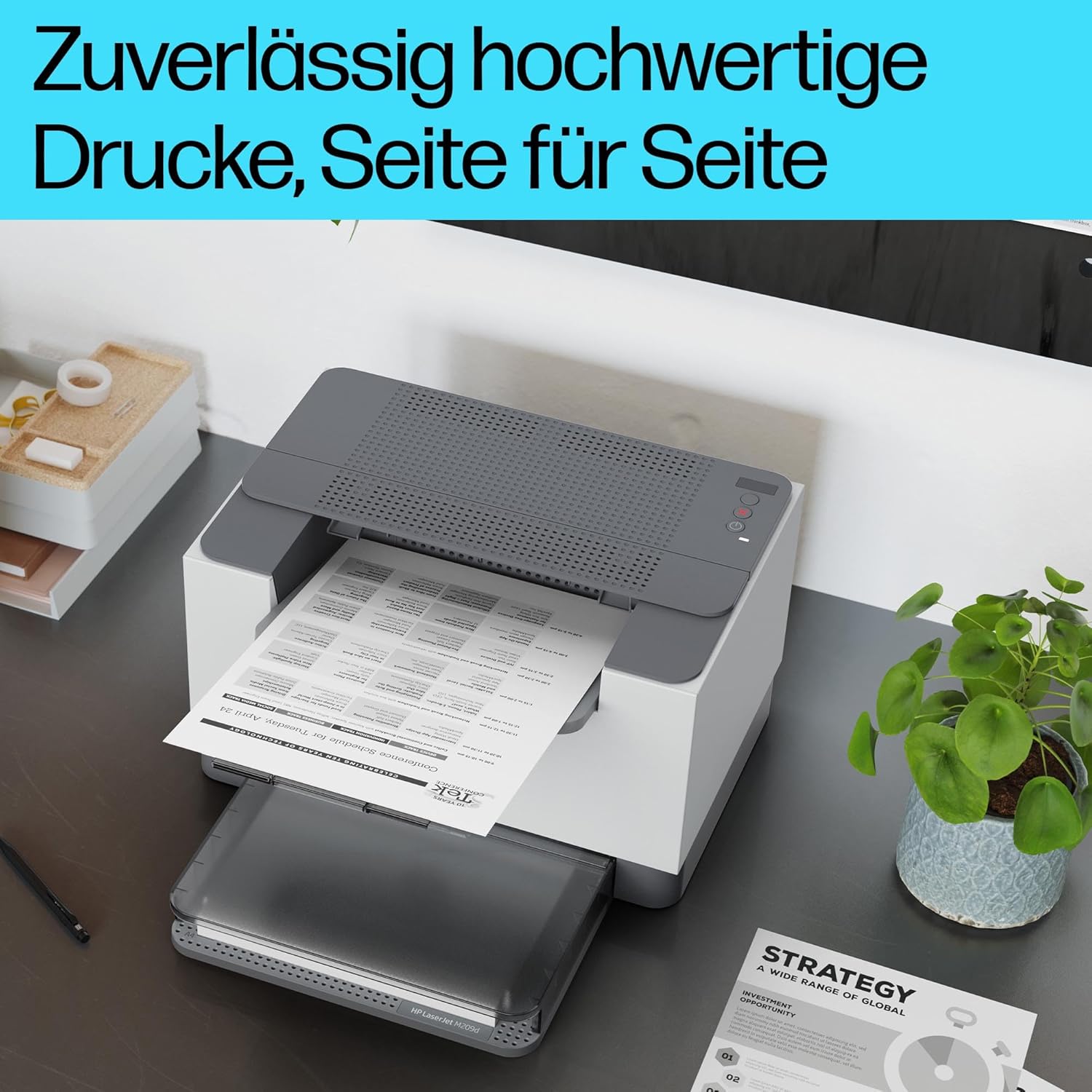 HP LaserJet M209d Laser Printer Black and White Automatic Double-Sided Printing, USB, LED Control Panel, Output Tray for 100 Sheets, Auto-On/Auto-Off, Smart App – Bild 9