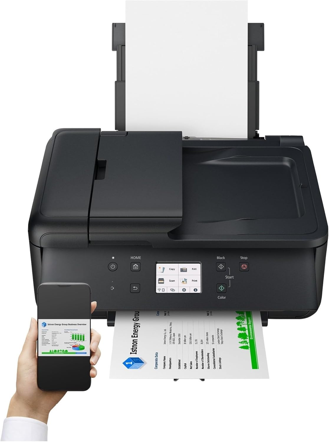 IC-Office TR7650 Colour Inkjet Multifunction Printer 4-in-1 (Print, Copy, Scan, Fax, ADF, WLAN, AirPrint) Black + 15 XXL Ink Cartridges – Bild 7