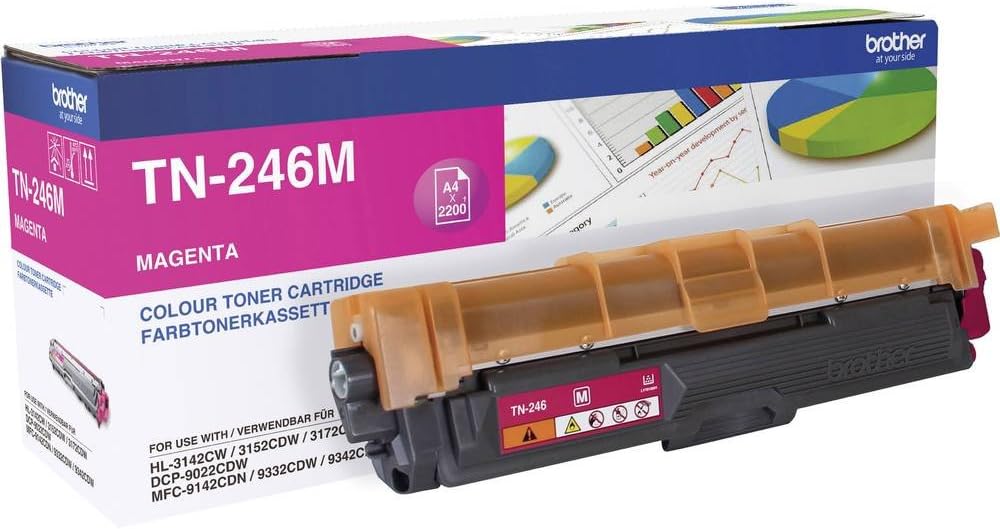Brother TN246M Ink Toner Cartridge for HL3142CW - Magenta