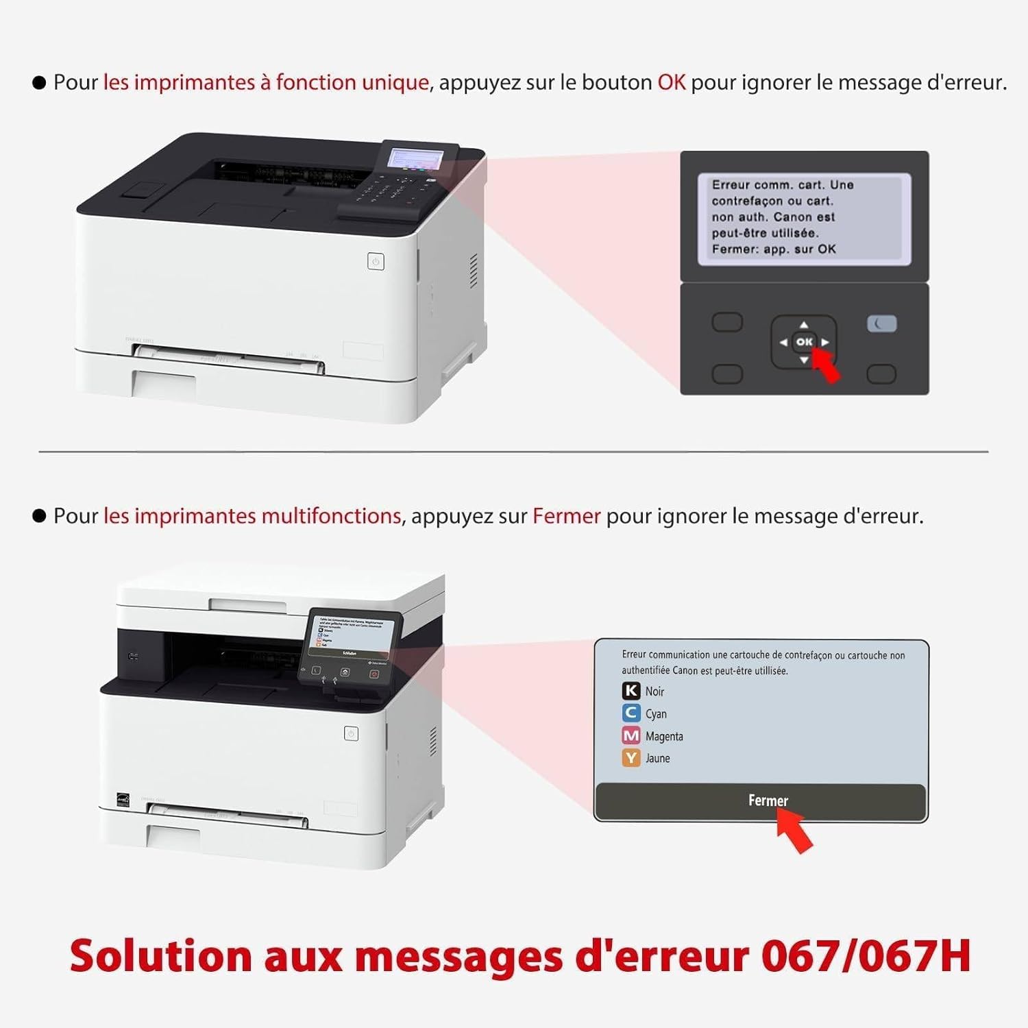 067H 067 Toner Set Compatible with Canon 067H 067 i-SENSYS MF657Cdw MF655Cdw MF651Cw LBP631Cw LBP633Cdw LBP632Cdw MF653Cdw MF654Cdw MF656Cdw (Black Cyan Yellow Magenta, Magenta, Magenta, Magent – Bild 7