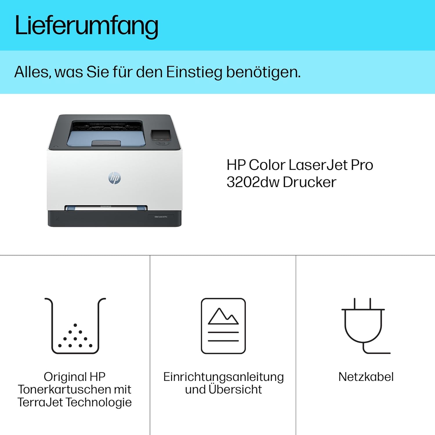 HP Color LaserJet Pro 3202dw Colour Laser Printer, Automatic Double-Sided Printing, High Print Speed, Wi-Fi, High-Speed USB, Ethernet, Wolf Pro Security, Designed for Workgroups – Bild 5