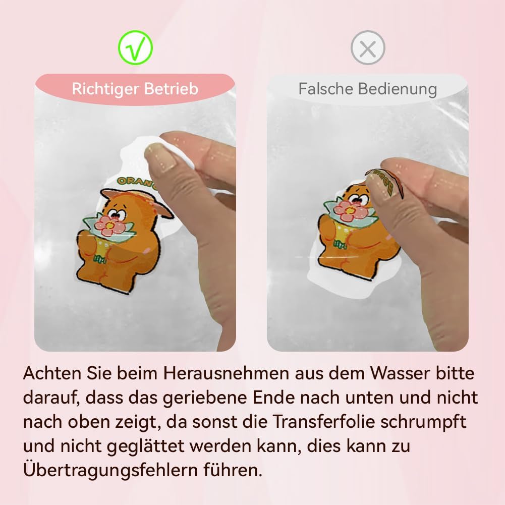 A4 x 10, laser water slide film (transparent), candle tattoos, water slide paper, water transfer film, for toy models, cups, ceramic, glass, plastic (D-WT-8-10-new) – Bild 4
