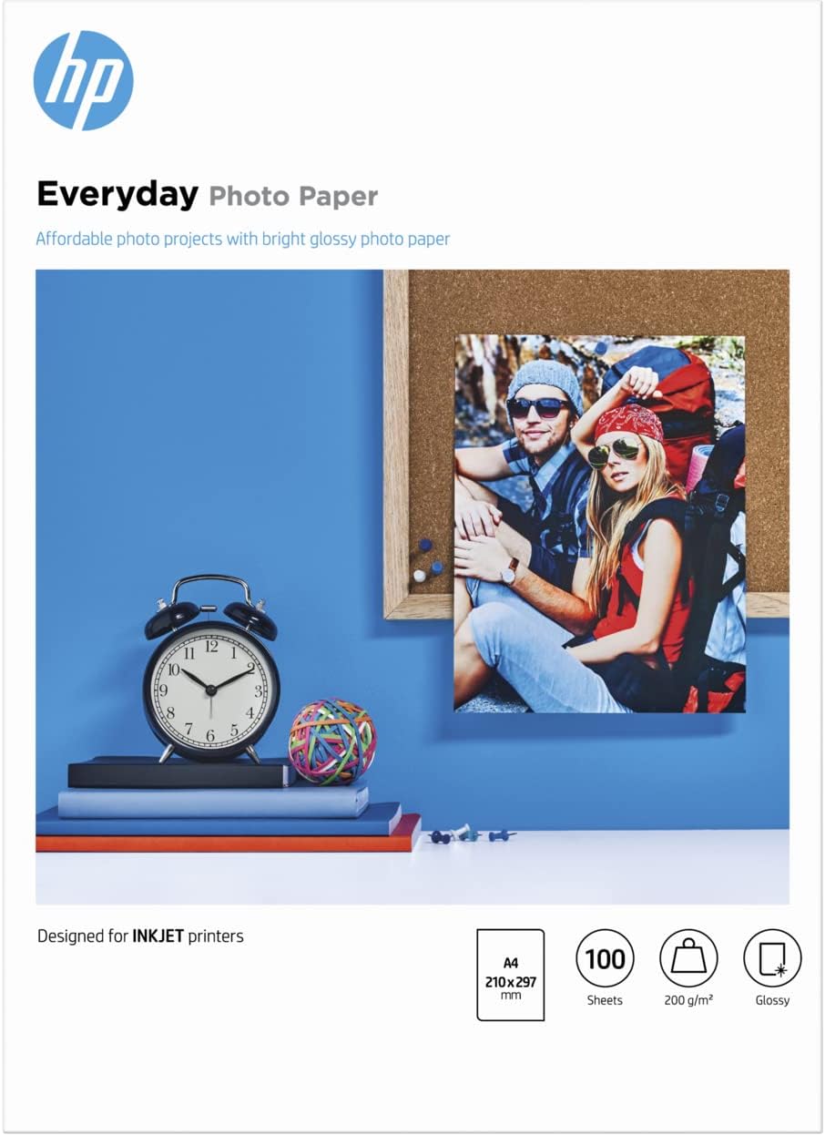 HP Everyday Photo Paper, Glossy, 210 x 297 mm, 200 gsm