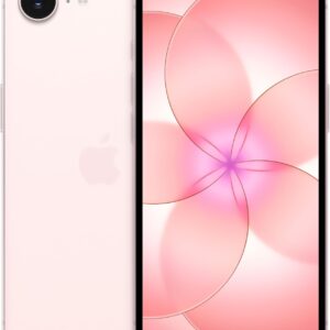 Apple iPhone 17e (256GB): 6.1″ Super Retina XDR Display, A19 Chip, All Day Battery, 48MP Fusion Camera; Pale Pink