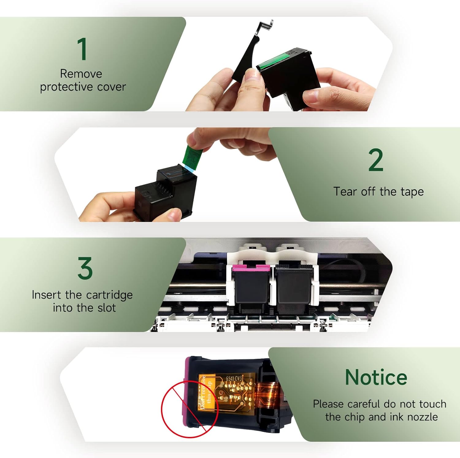 301 Printer Cartridges Multipack, 301XL Black and Colour Ink Cartridges Replacement for Original HP 301 for HP Envy 4500 4502 5530 5532 Deskjet 1000 1050 1510 2510 2540 3050 OfficeJet 2620 2622 4 630 – Bild 6
